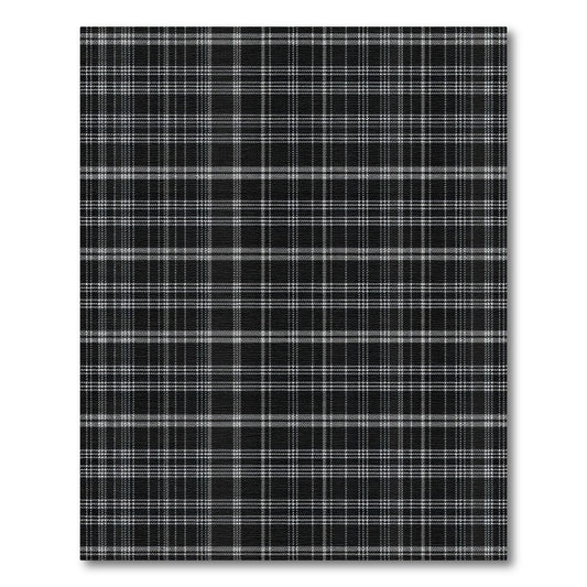 Black and White Checkered Grid Rug
