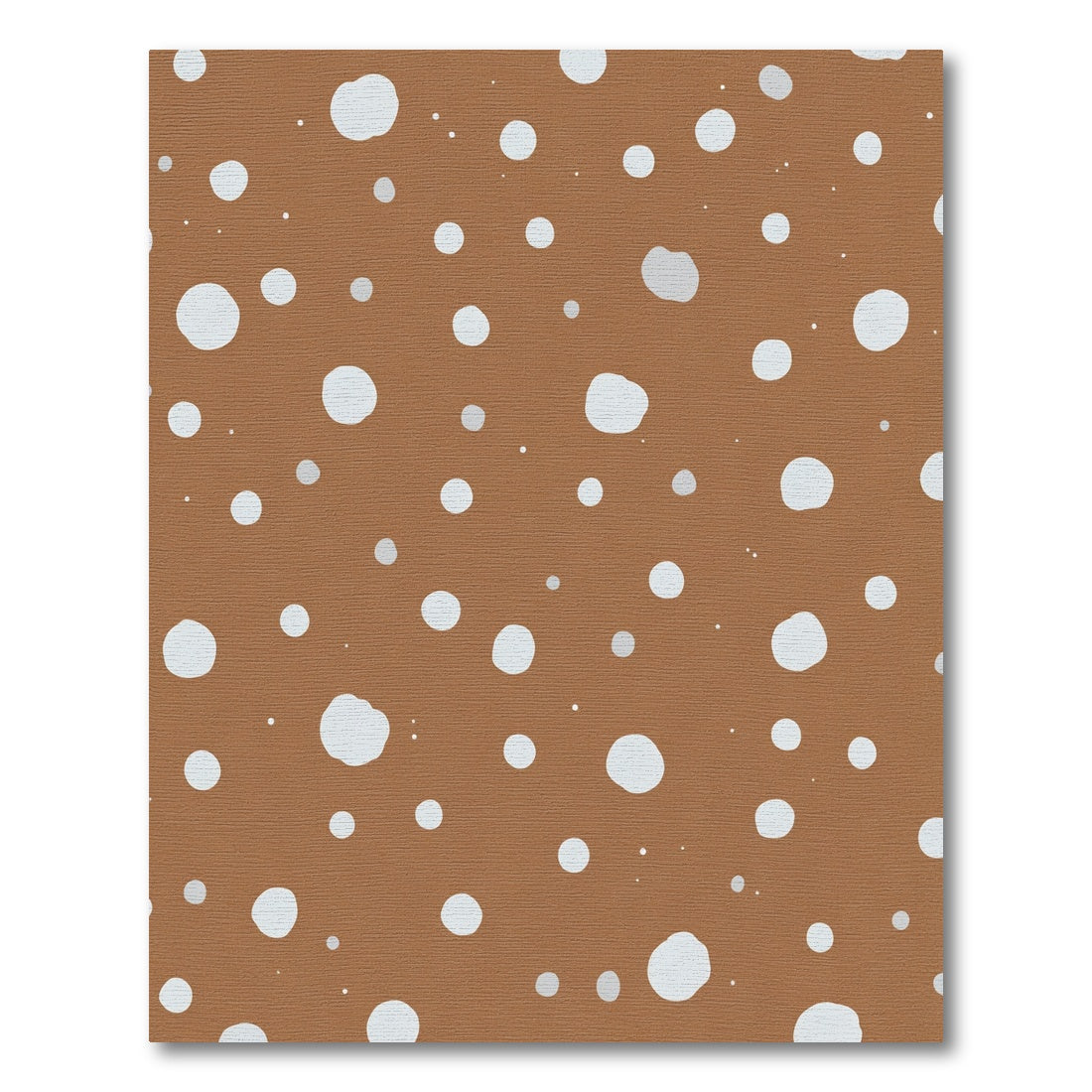 Brown White Scattered Polka Dots Rug