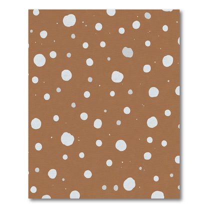 Brown White Scattered Polka Dots Rug