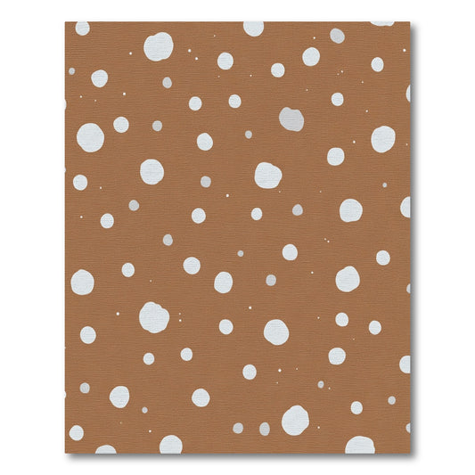 Brown White Scattered Polka Dots Rug
