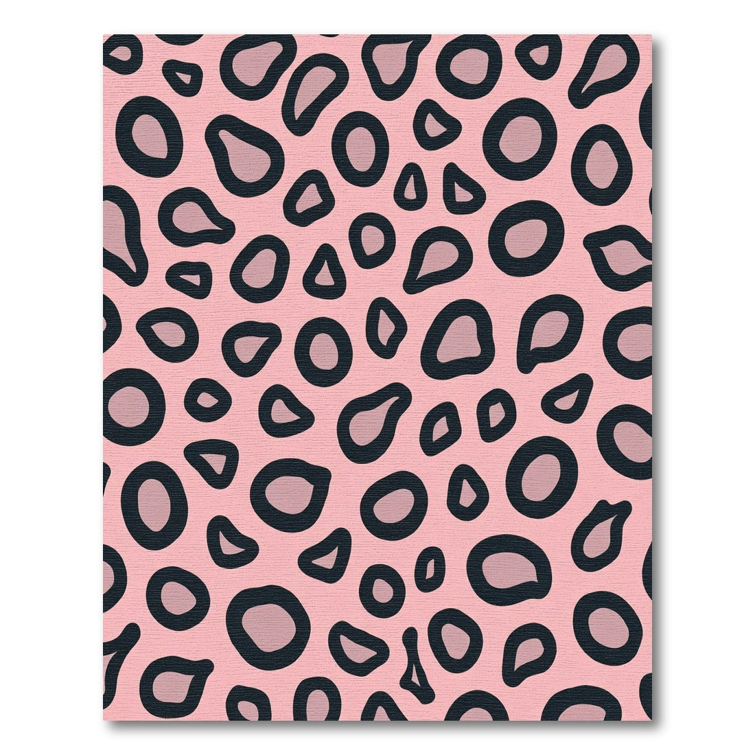 Pink Leopard Print Spots Rug