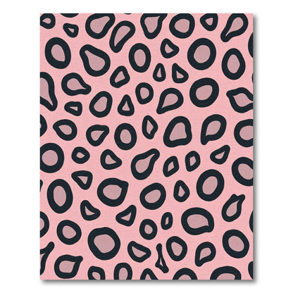 Pink Leopard Print Spots Rug