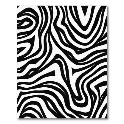 Bold Black and White Zebra Stripes Rug
