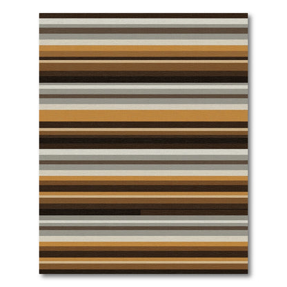 Rustic Horizontal Bands Rug