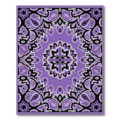 Lilac Paisley Mandala Abstract Rug