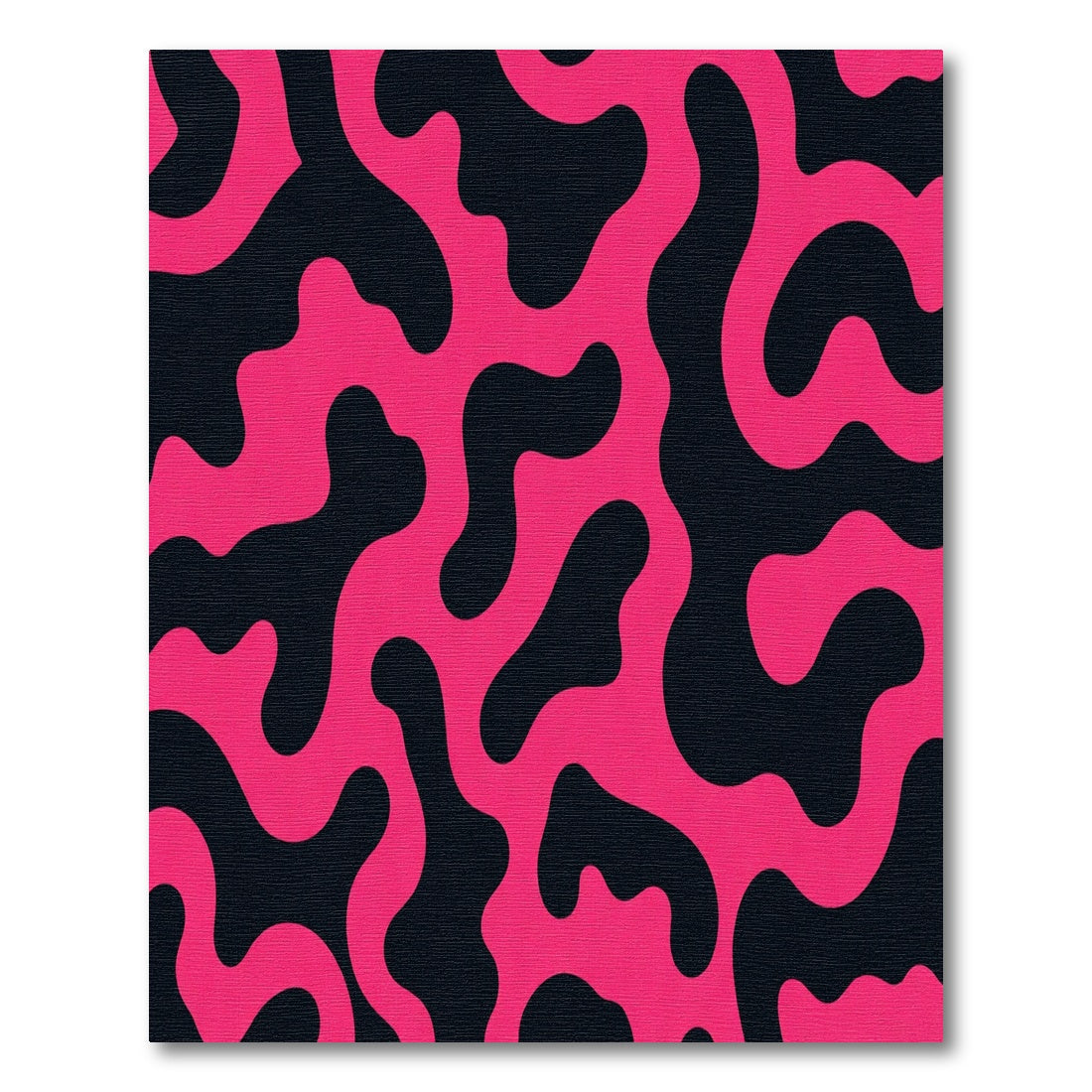Fuchsia Swirl Abstract Organic Rug