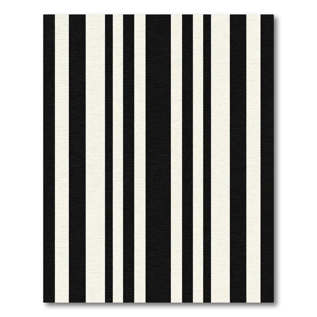 Bold Black Cream Vertical Stripes Rug