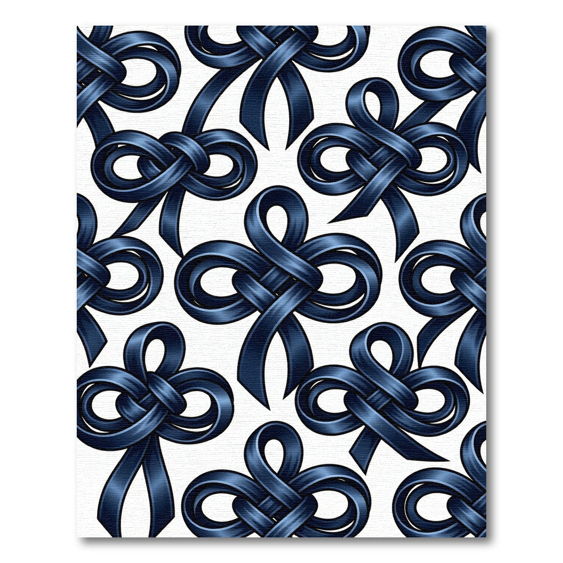 Midnight Blue Ribbon Knot Interlace Rug