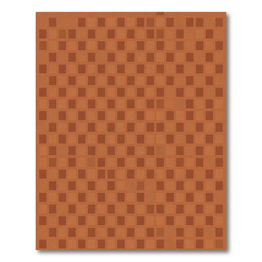 Terracotta Brick Grid Rug
