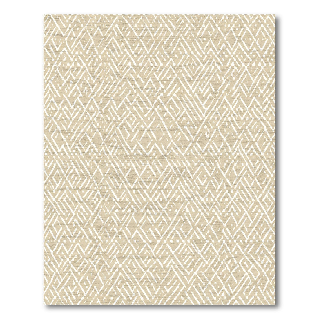 Natural Tribal Diamond Geometric Rug