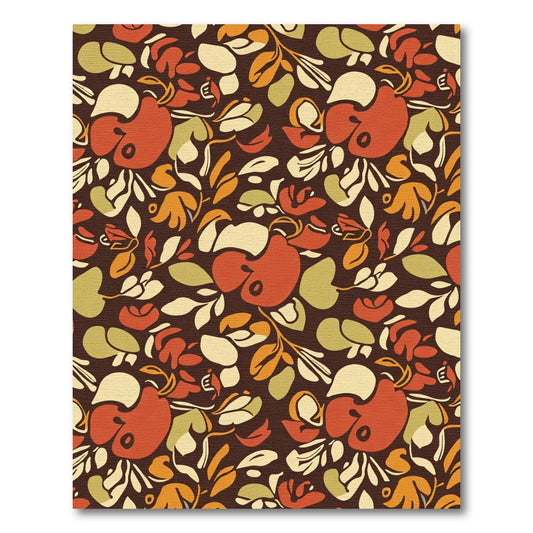 Retro Autumn Floral Vine Rug