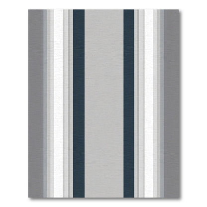 Modern Navy Gray Stripe Rug