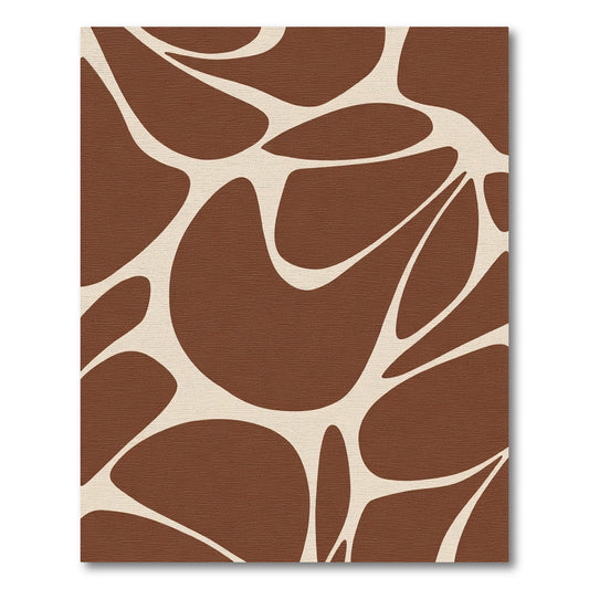 Brown Giraffe Spots Organic Curve Rug