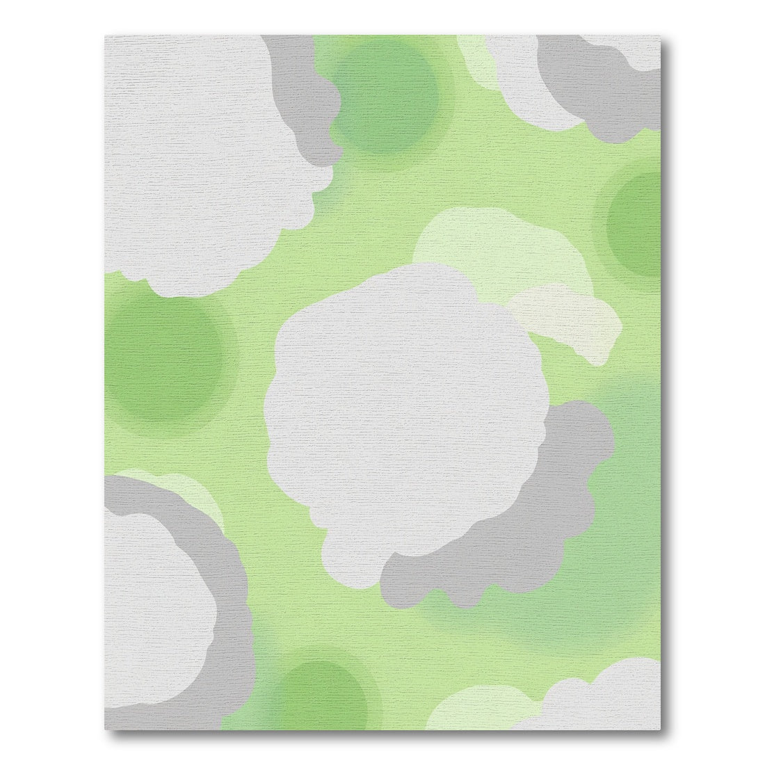 Soft Green Cloud Shapes Rug