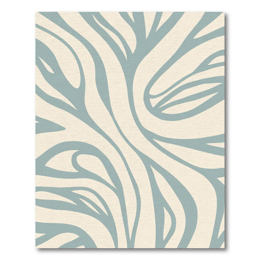 Serene Pale Blue Swirls Abstract Rug