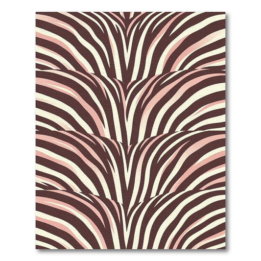 Soft Pink Zebra Stripe Overlay Rug