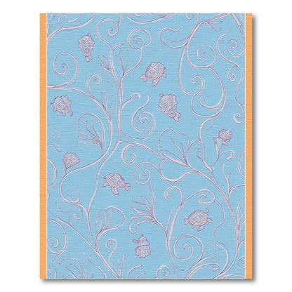 Oceanic Blue Turtle Vine Swirl Rug