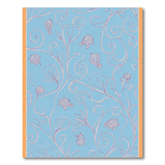 Oceanic Blue Turtle Vine Swirl Rug