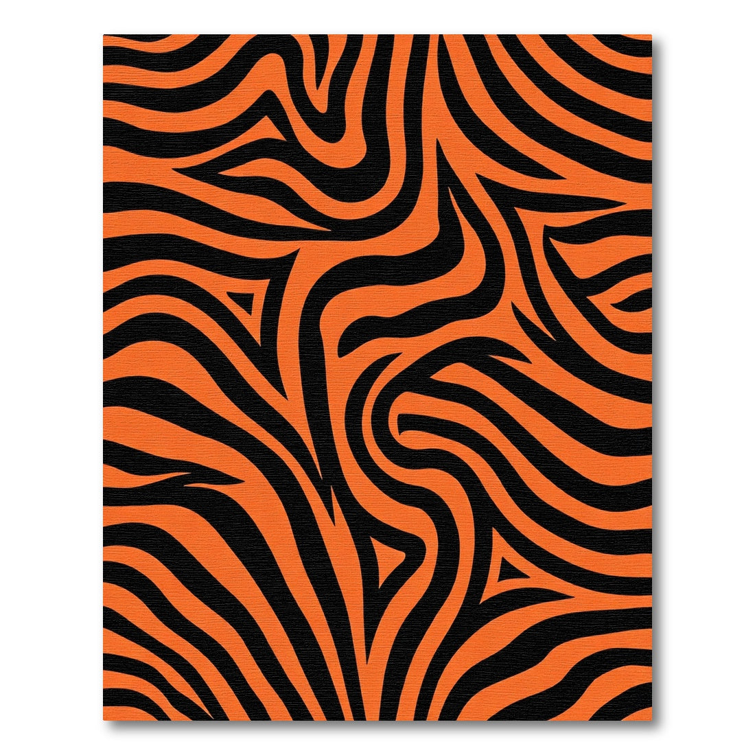 Bold Orange Black Wild Stripe Rug