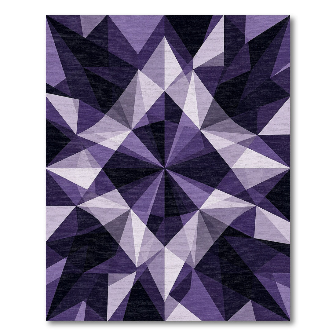 Modern Deep Purple Geometric Diamond Rug