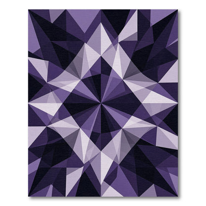 Modern Deep Purple Geometric Diamond Rug