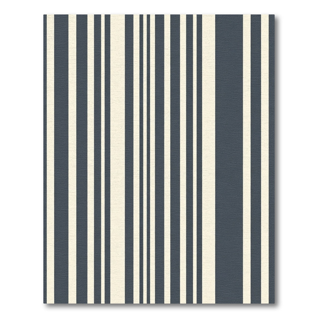 Deep Navy Ivory Vertical Stripes Rug