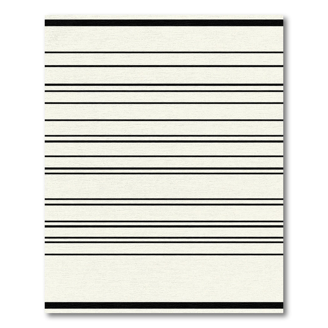 Cream and Black Stripe Rug