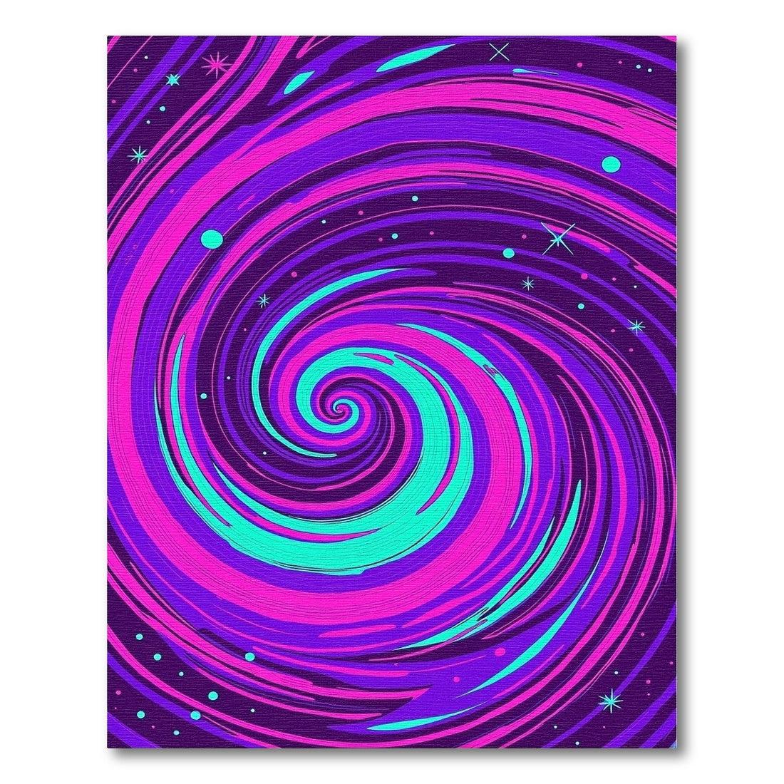 Psychedelic Pink Purple Teal Swirl Rug