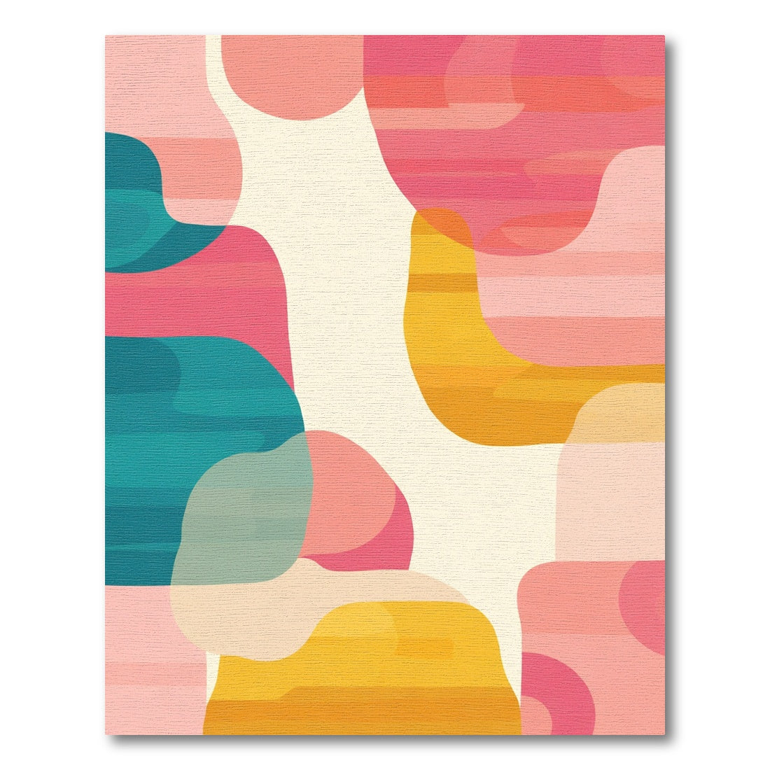 Vibrant Abstract Organic Shapes Rug