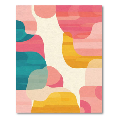 Vibrant Abstract Organic Shapes Rug
