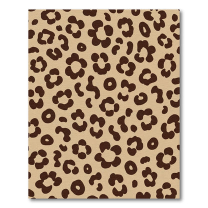 Trendy Beige Leopard Spots Rug
