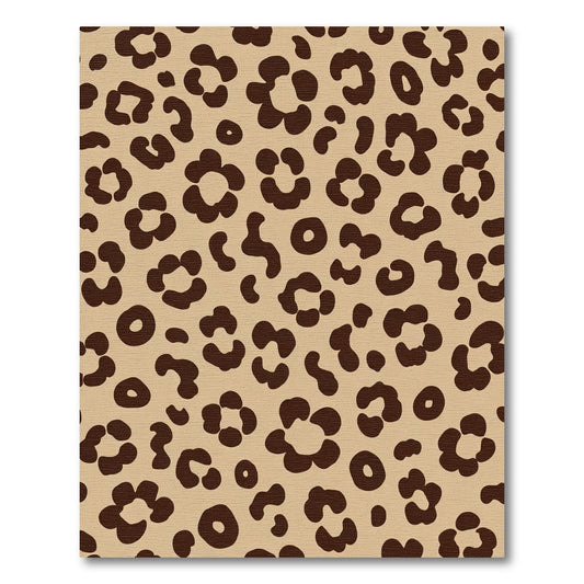 Trendy Beige Leopard Spots Rug
