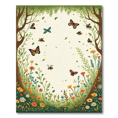Whimsical Garden Butterflies And Bees Rug