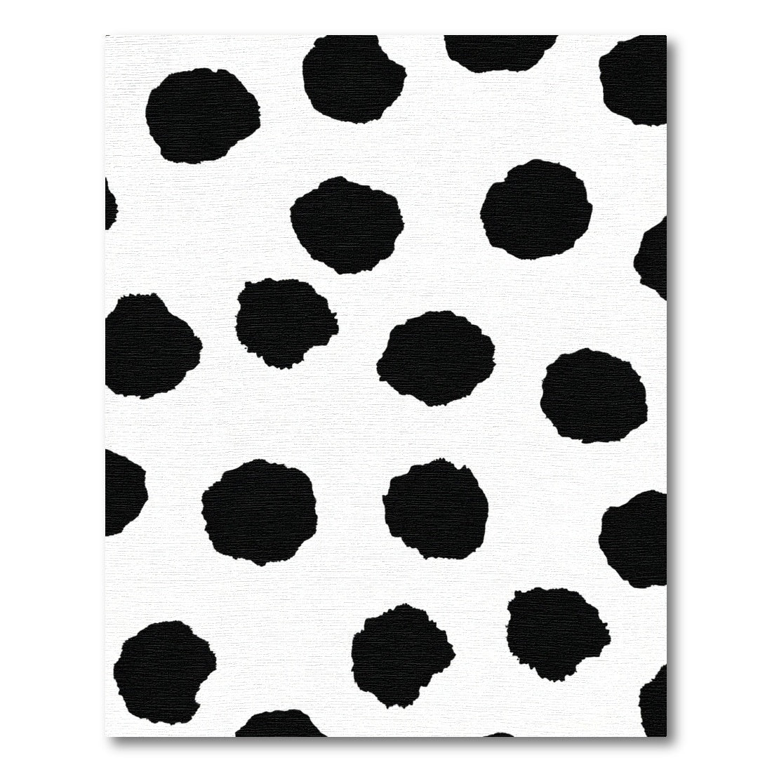 Black White Organic Dot Remnant Rug