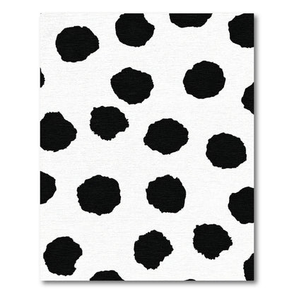 Black White Organic Dot Remnant Rug