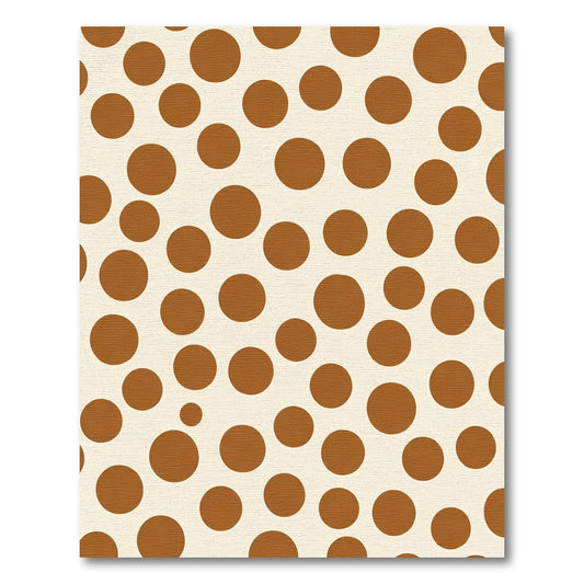 Retro Brown Polka Dot Scatter Rug