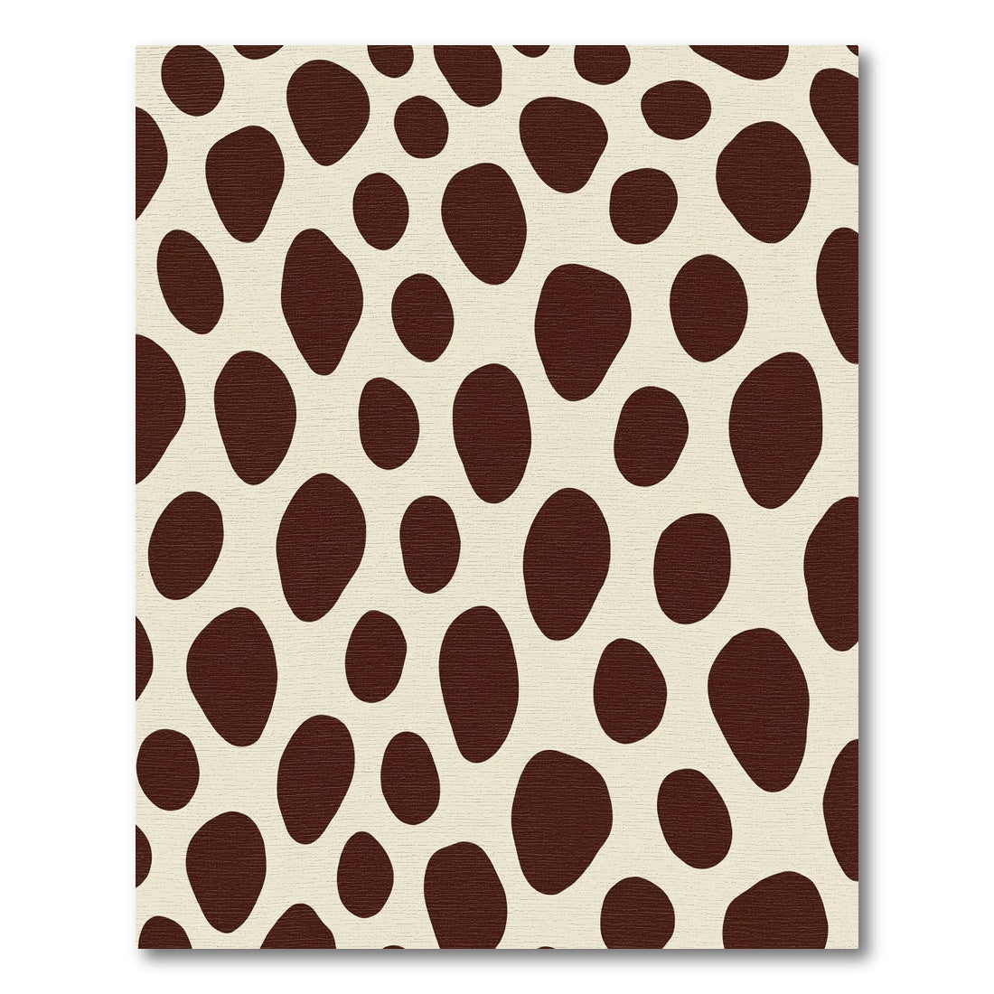 Brown Spot Cream Organic Shape Rug