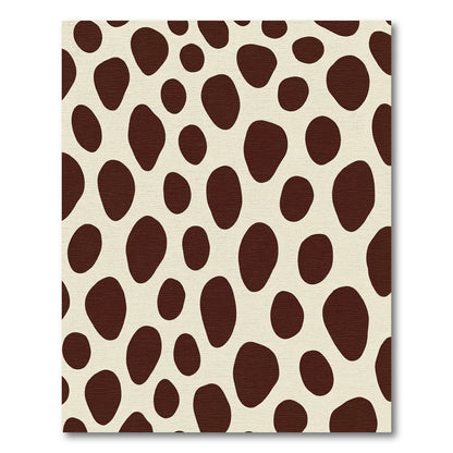 Brown Spot Cream Organic Shape Rug