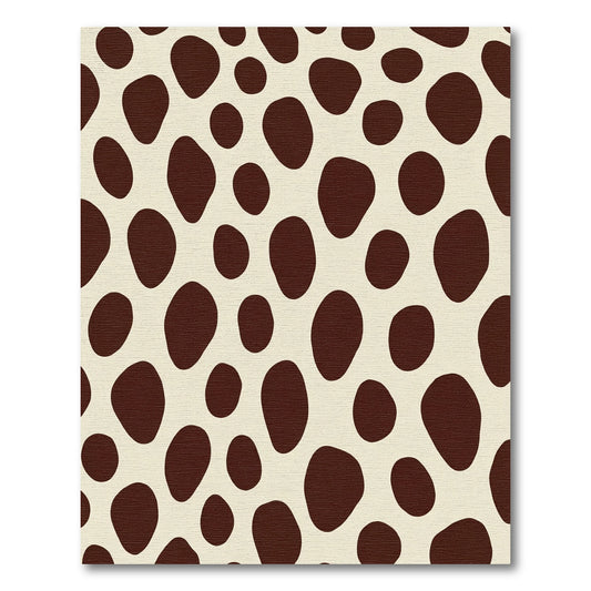 Brown Spot Cream Organic Shape Rug