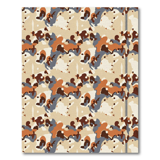 Tan Brown Camo Repeating Pattern Rug
