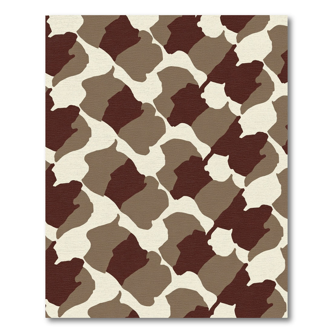 Earthy Abstract Organic Camouflage Rug