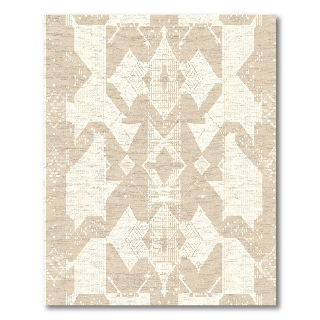 Neutral Geometric Pixelated Contemporary Rug