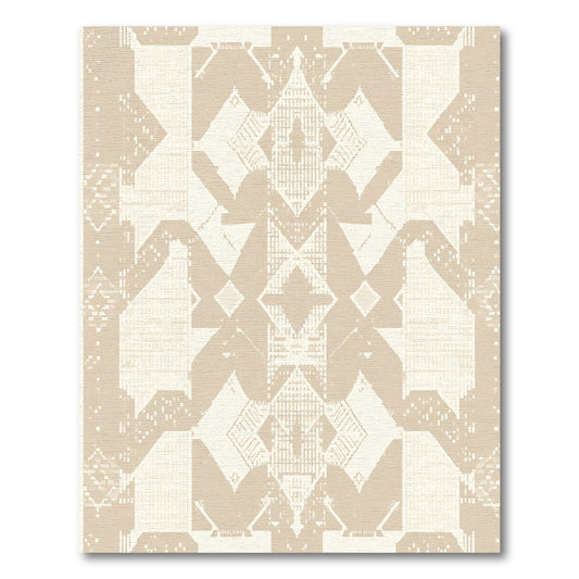 Neutral Geometric Pixelated Contemporary Rug