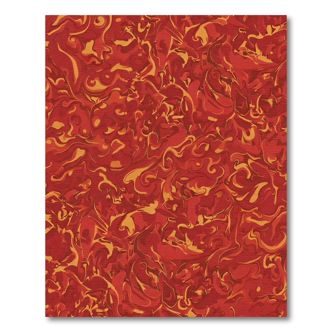 Fiery Swirl Abstract Red Tapestry Rug