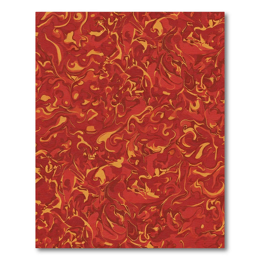 Fiery Swirl Abstract Red Tapestry Rug