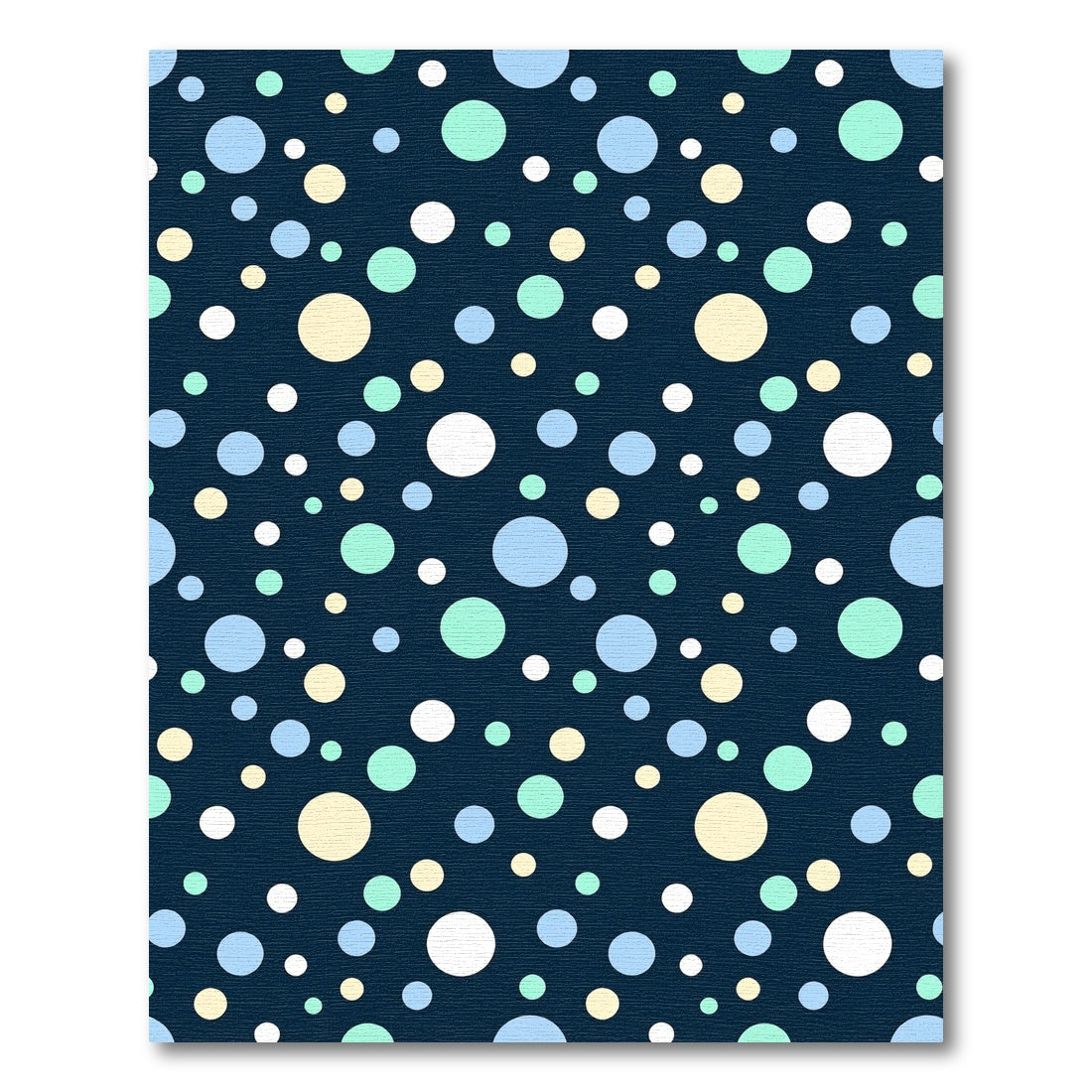 Cool Confetti Circles on Navy Rug