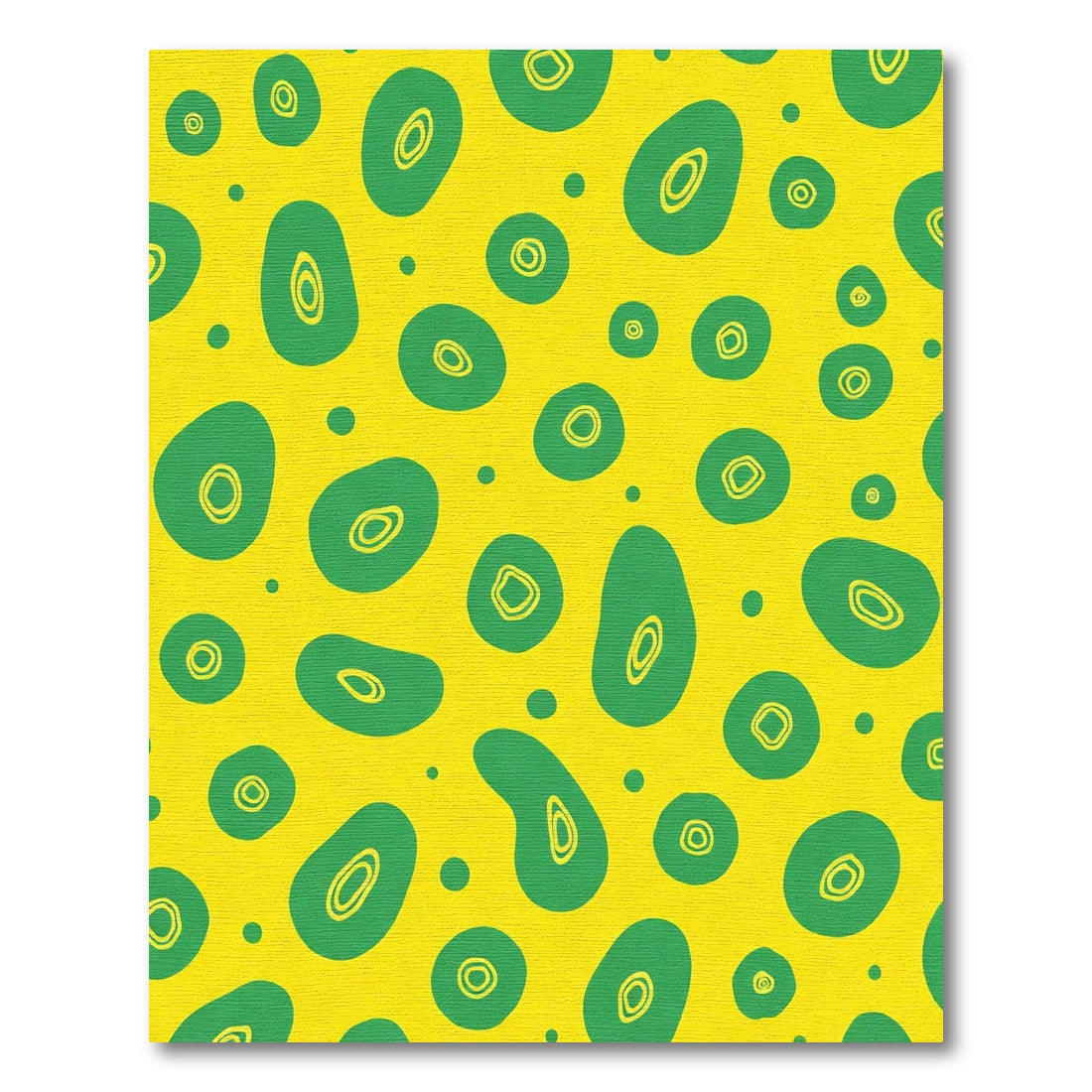 Golden Green Organic Spot Scatter Rug