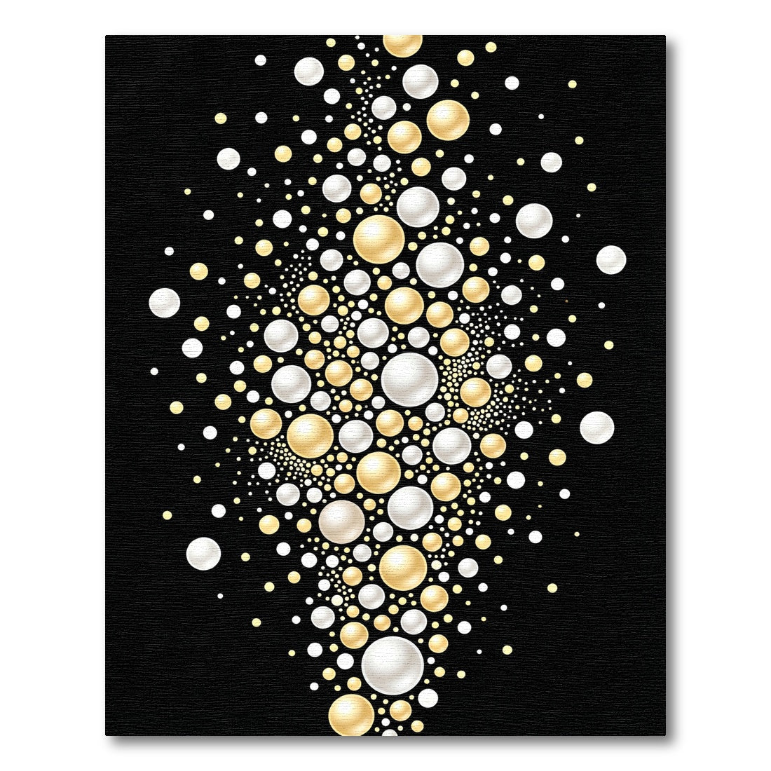 Sophisticated Gold and White Floating Pearl Sphere Rug