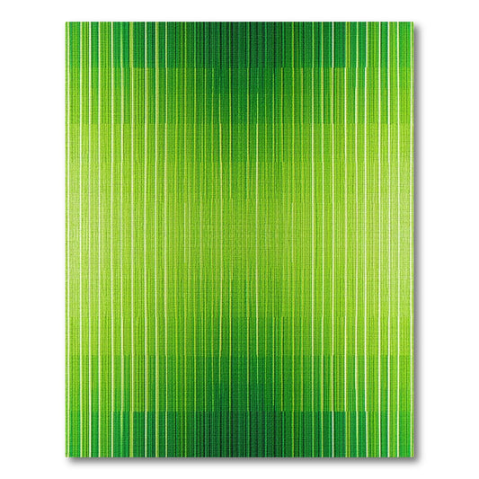 Vibrant Green Vertical Gradient Stripes Rug