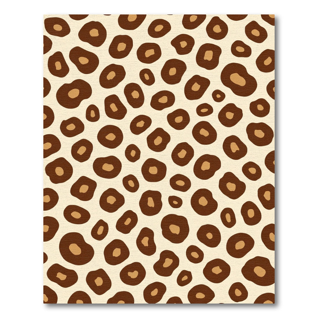 Brown Tan Spotted Animal Print Rug